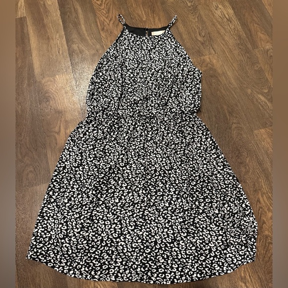 Altar’d State High Neck Sleeveless Mini Dress Black White Geometric Size Large - Picture 6 of 10
